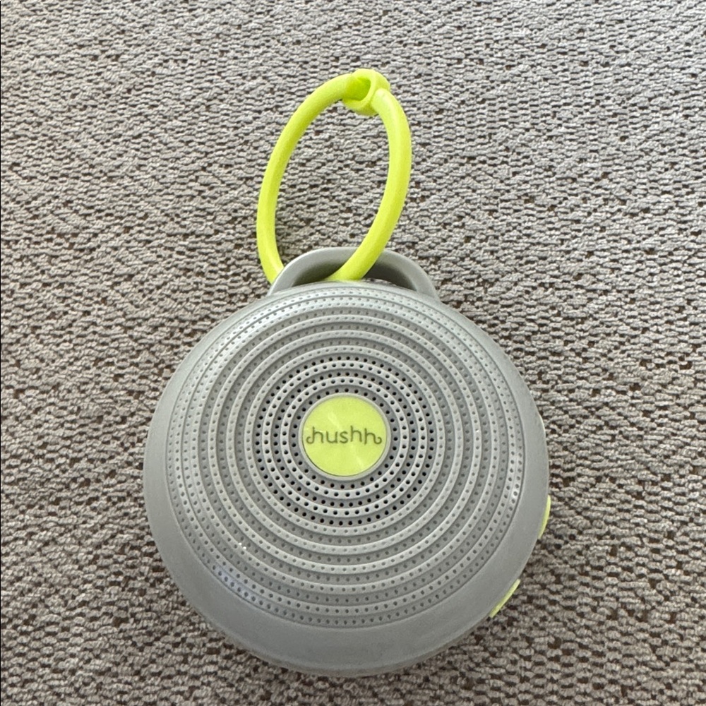 Yogasleep Hushh Portable White Noise Sound Machine in Gray and Yellow
